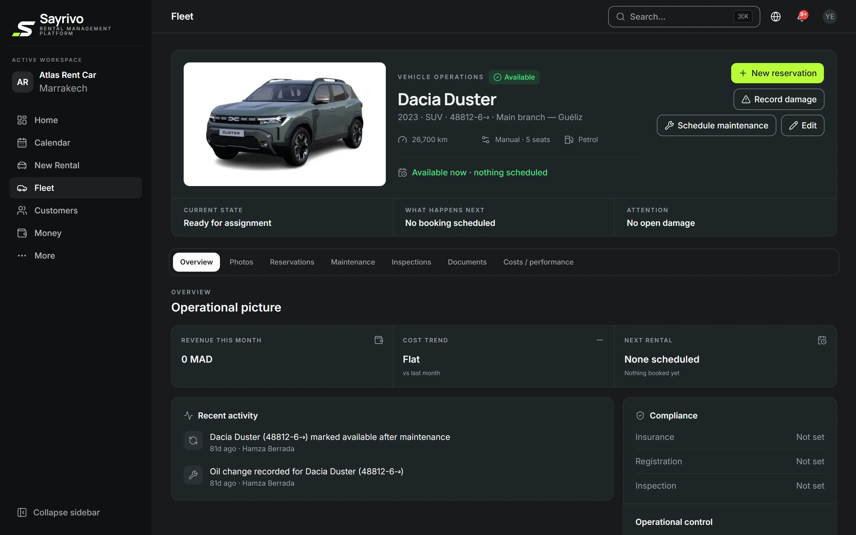 The Dacia Duster's record in SAYRIVO: situation, next step, papers