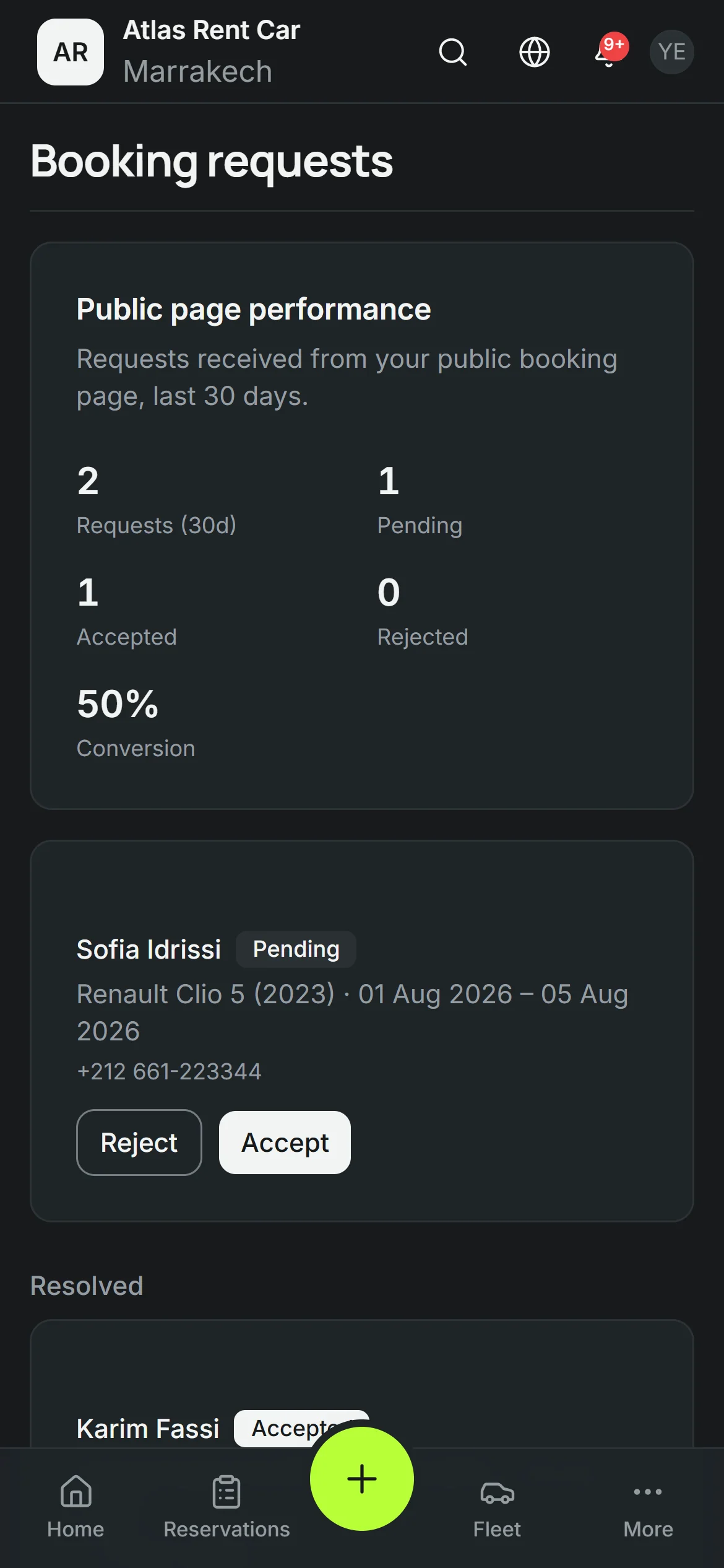 Request — Phone, WhatsApp or your website.